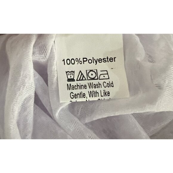 Shein ~ Size Medium ~ Short Sleeve Sheer Open Back Top ~ White - Picture 5 of 5